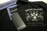 bruno banani Camisa de hombre talla S negro alta calidad original moda verano