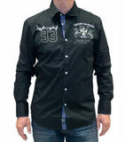 bruno banani Camisa de hombre talla S negro alta calidad original moda verano